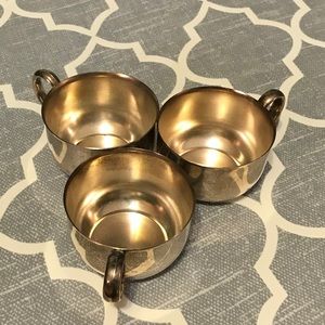 3x Vintage Oneida Silver(smith) Vintage Punch Cups